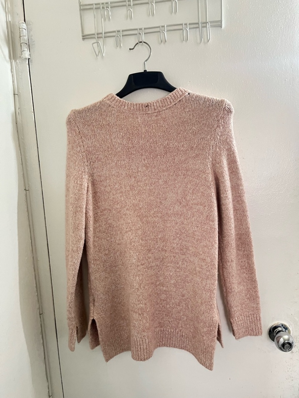 Tommy Hilfiger Wool-Blend Cable Crewneck Sweater - Blush Pink - Picture 2 of 6